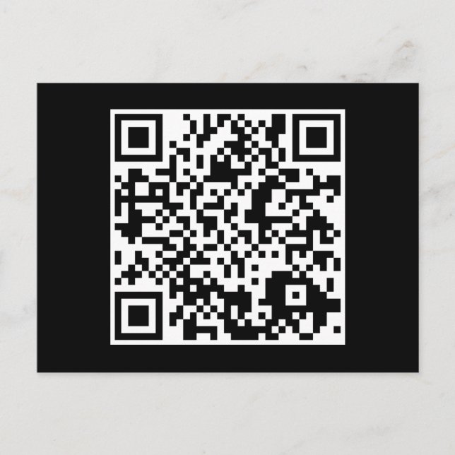 customisable QR code Postcard (Front)