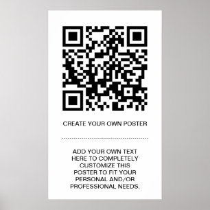 customisable QR code Poster