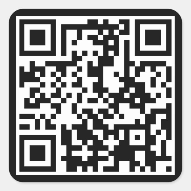 customisable QR code Square Sticker (Front)