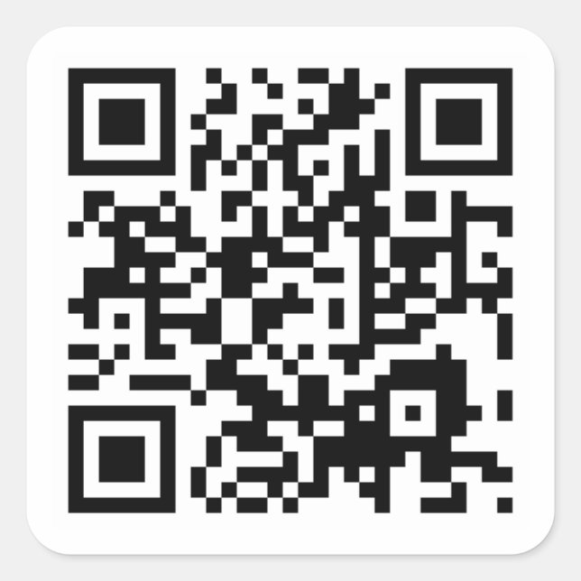 customisable QR code Square Sticker (Front)