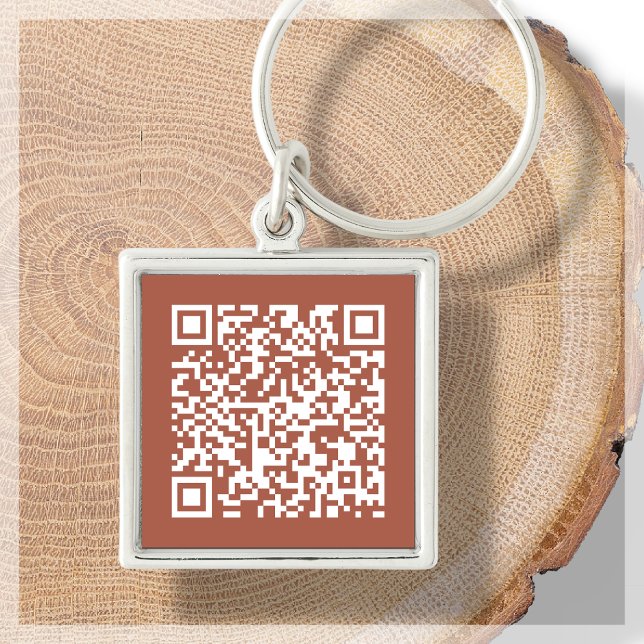 Customisable QR Code Terracotta Keychain (Creator Uploaded)