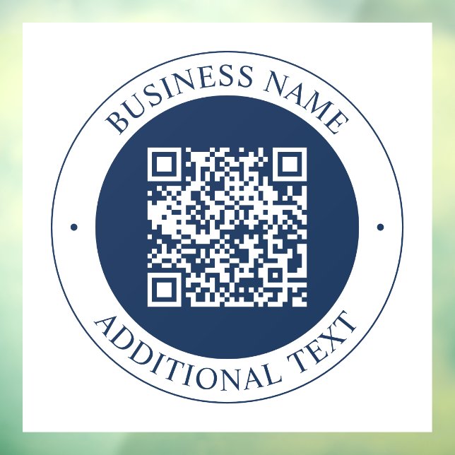 Customisable QR code & Text | Dark Navy Blue (Sheet 3)