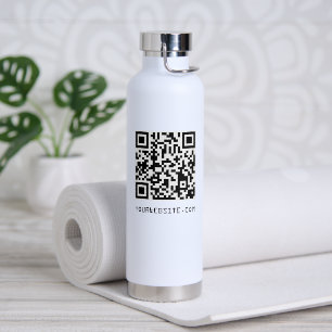 Customisable QR Code Your Webpage Link Water Bottle