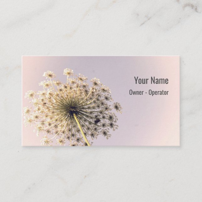 Customisable Queen Anne's Lace Business Card (Front)