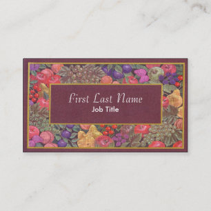 Customisable quilted fruit design business cards