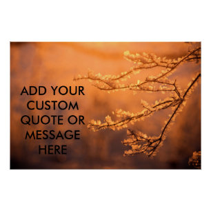 Customisable Quote Frost Flakes Morning Sunrise Poster