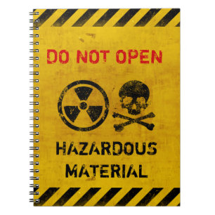 Customisable Radiation Area Warning Spiral Notebook