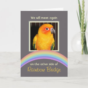 Customisable Rainbow Bridge Pet Memorial Card