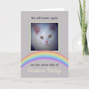 Customisable Rainbow Bridge Pet Memorial Card