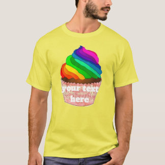 Customisable Rainbow Cupcake Pride Design T-Shirt