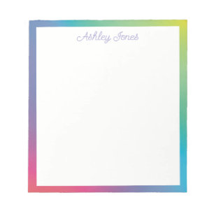 Customisable Rainbow Gradient  Notepad