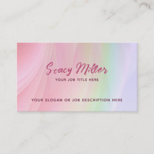 Customisable Rainbow Pastel Business Cards