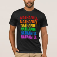 Customisable Rainbow Repeated Text Tee