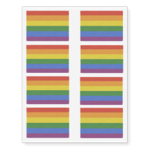 Customisable Rainbow Temporary Tattoos 8 sheet