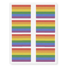 Customisable Rainbow Temporary Tattoos 8 sheet