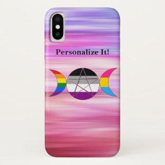 Customisable Rainbow Triple Moon Goddess Pentacle Case-Mate iPhone Case