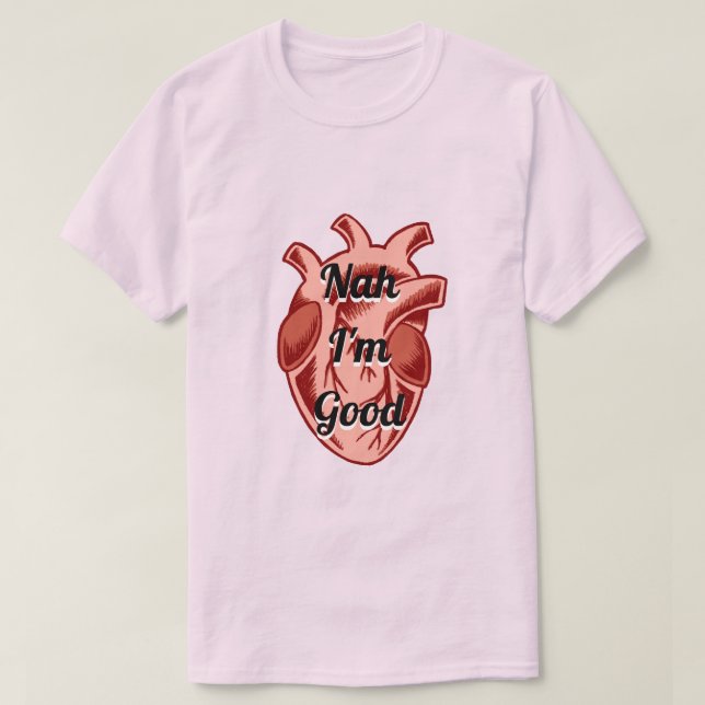 Customisable Realistic Anti-Valentines Heart T-Shirt (Design Front)