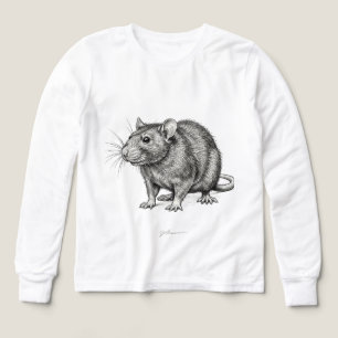 Customisable Realistic Mouse Sketch Boys Long Slee