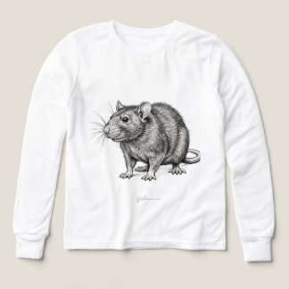 Customisable Realistic Mouse Sketch Boys Long Slee