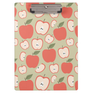 Customisable Red Apple Seamless Pattern Clipboard
