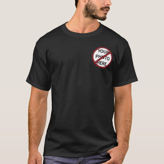 Customisable Red Ban Circle No Symbol Front & Back T-Shirt (Front)