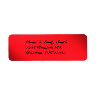 Customisable red black bold return address labels