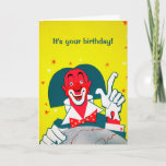 Customisable Red Clown Greeting Card<br><div class="desc">Customisable creepy clown greeting card.  Custom restored,  high quality vintage clown image.</div>