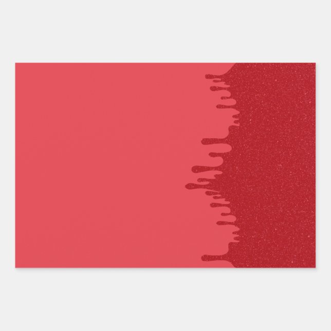Customisable Red Drip Wrapping Sheet (Front)