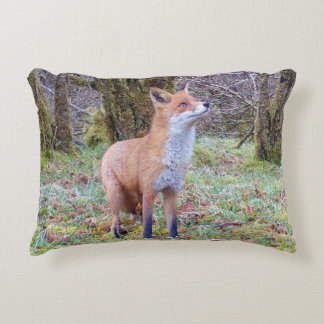 Customisable Red Fox Looking Up Woodland Wildlife  Decorative Cushion