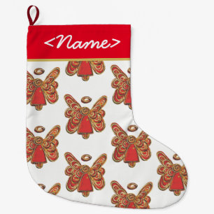 Customisable Red Guardian Angel Stocking