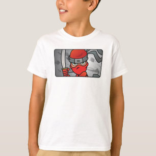 Customisable Red Ninja Design T-Shirt
