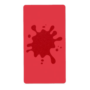 Customisable Red on Tomato Red Shipping Labels