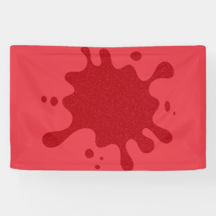 Customisable Red on Tomato Red Splash Banner