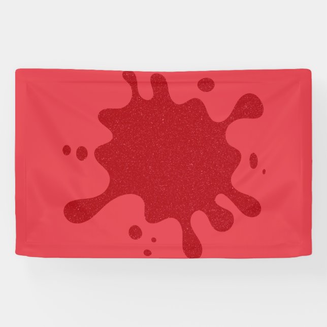 Customisable Red on Tomato Red Splash Banner (Horizontal)