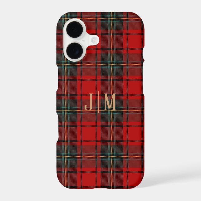 Customisable Red Scottish Tartan Cell Phone Case (Back)