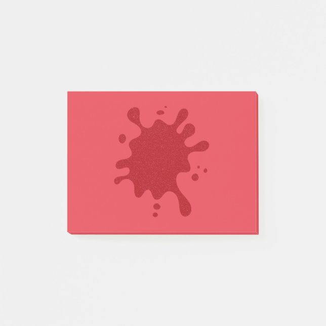 Customisable Red Splatter Sticky Notes (Front)