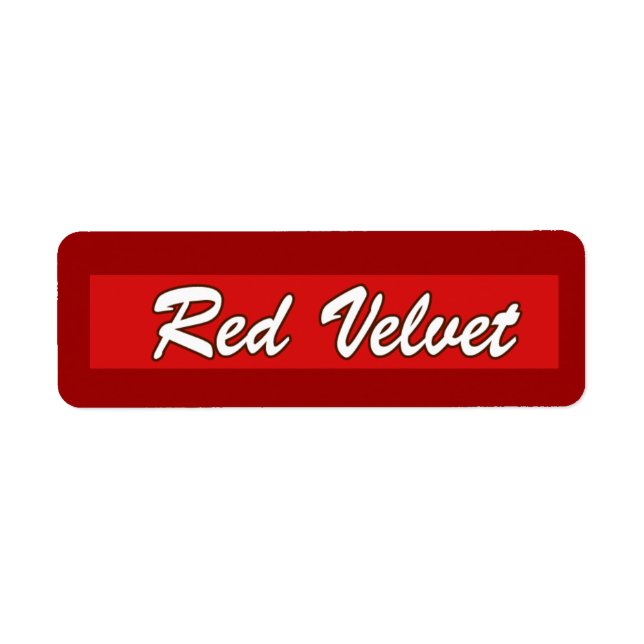 Customisable Red Velvet Bakery Labels (Front)