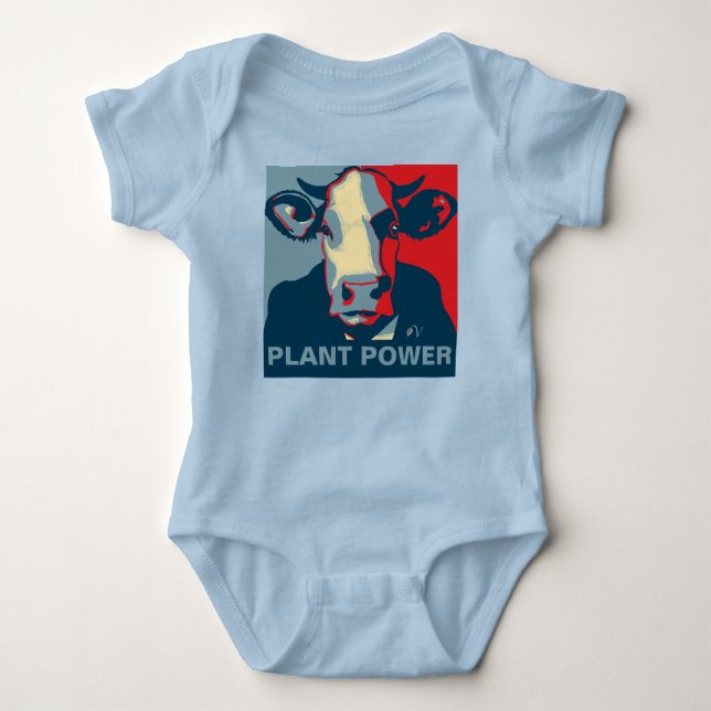 Customisable Red White Blue Pop Art Cow Jumper Baby Bodysuit (Front)