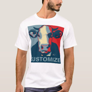 Customisable! Red White Blue Pop Art Cow Tshirt