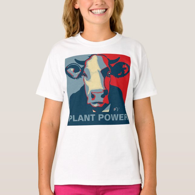 Customisable Red White Blue Pop Art Cow Tshirt (Front)