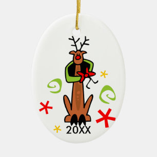 Customisable Reindeer Holiday Ornament