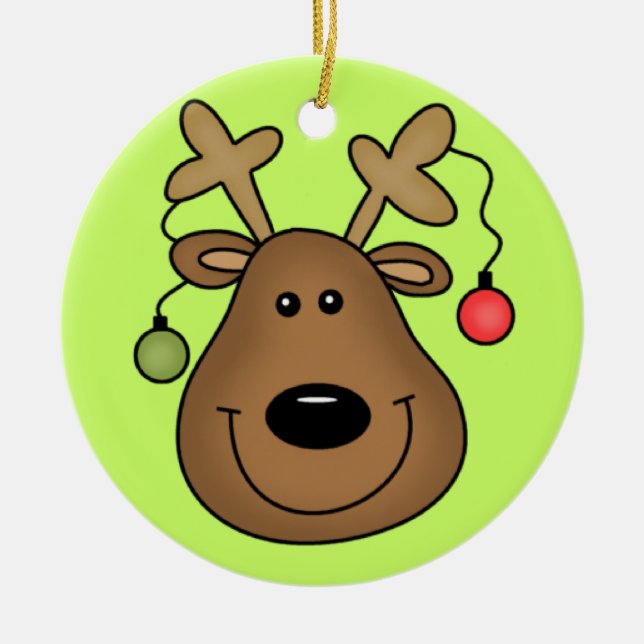 Customisable Reindeer Ornament (Front)