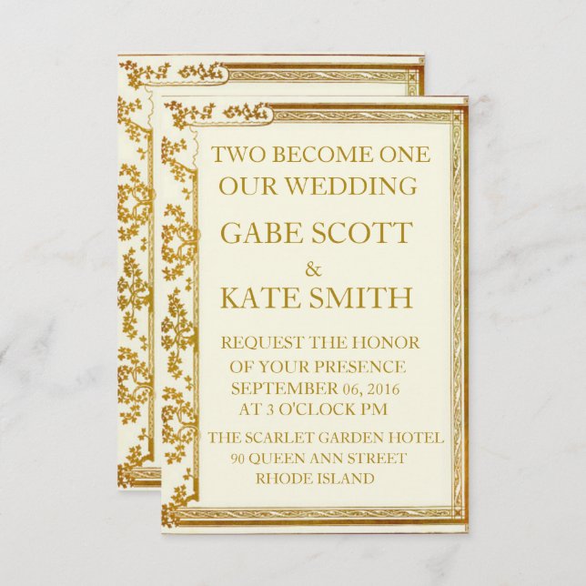 Customisable Remembrance WEDDING INVITATION (Front/Back)