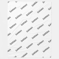 Customisable Repeating Text Modern White & Black