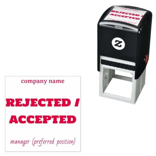 Customisable Response Modern Corporate Red Self-inking Stamp (In Situ)