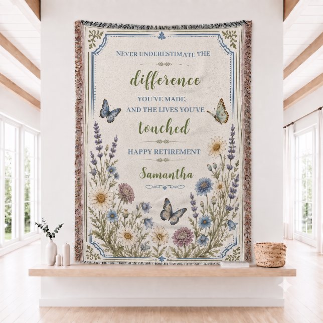 Customisable Retirement  Woven Throw Blanket  (Creator Uploaded)