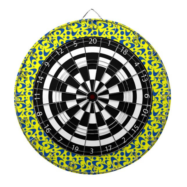 Customisable Retro Boomerangs Dartboard (Front)