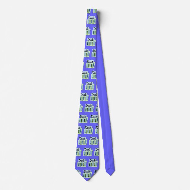 Customisable Retro Donate Life Blue and Green Tie (Front)