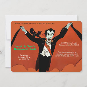Customisable Retro Dracula Invitation
