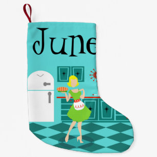 Customisable Retro Kitchen Christmas Stocking